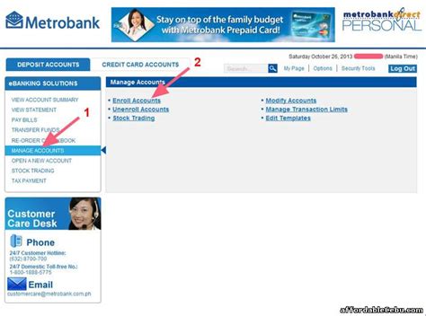How to Add Accounts on Metrobank Online .